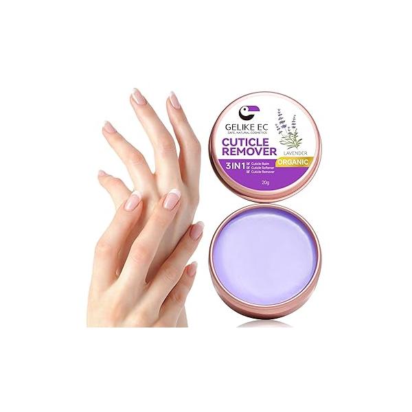 gelike ec Cuticle Cream for Dry Damaged Cuticles Organic Nail Remover Dry, Rough Hands Cracked Rigid Skin - Professional Salon Home Use