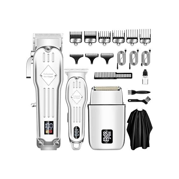 SUNNOW Hair Clippers Professional Cordless for Men, Beard Trimmer Electric Foil Shavers Razor Kit, Rechargeable Cut Machines Men's Grooming Kit Home, Barber