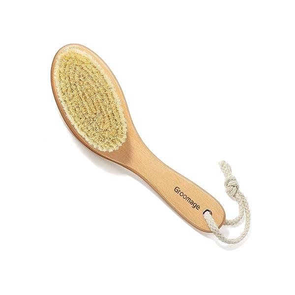 Dry Brush for Body, Natural Bristle Exfoliating Body Skin Care, Cellulite, Lymphatic Drainage