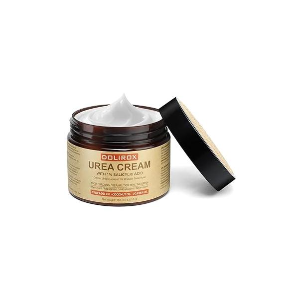 Urea Cream 40 Percent Maximum Strength - 40% Foot for Dry Cracked Heels & Feet Soften and Repair Rough Skin Heel Hand Deep Moisturizes Unscented (5.07 fl oz)