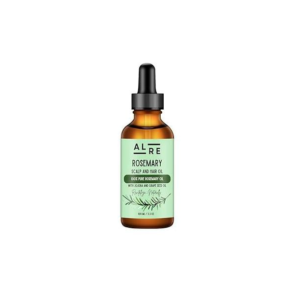 Rosemary Hair Oil - 100% Pure for and Scalp Wellness Infused with Jojoba & Grape Seed Nourishing Care Nails 100ml