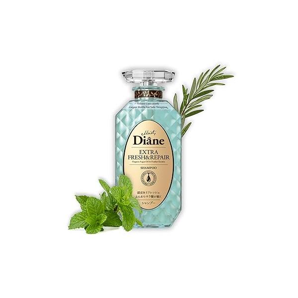 Moist Diane Anti Danduff Shampoo for Women & Men, Itchy Scalp Oily Hair by Keratin, Tea Tree, Mint, Rosemary& Argan Oil, Silicone Paraben Free from Japan 15.2 Fl Oz EXTRA FRESH& HYDRATE