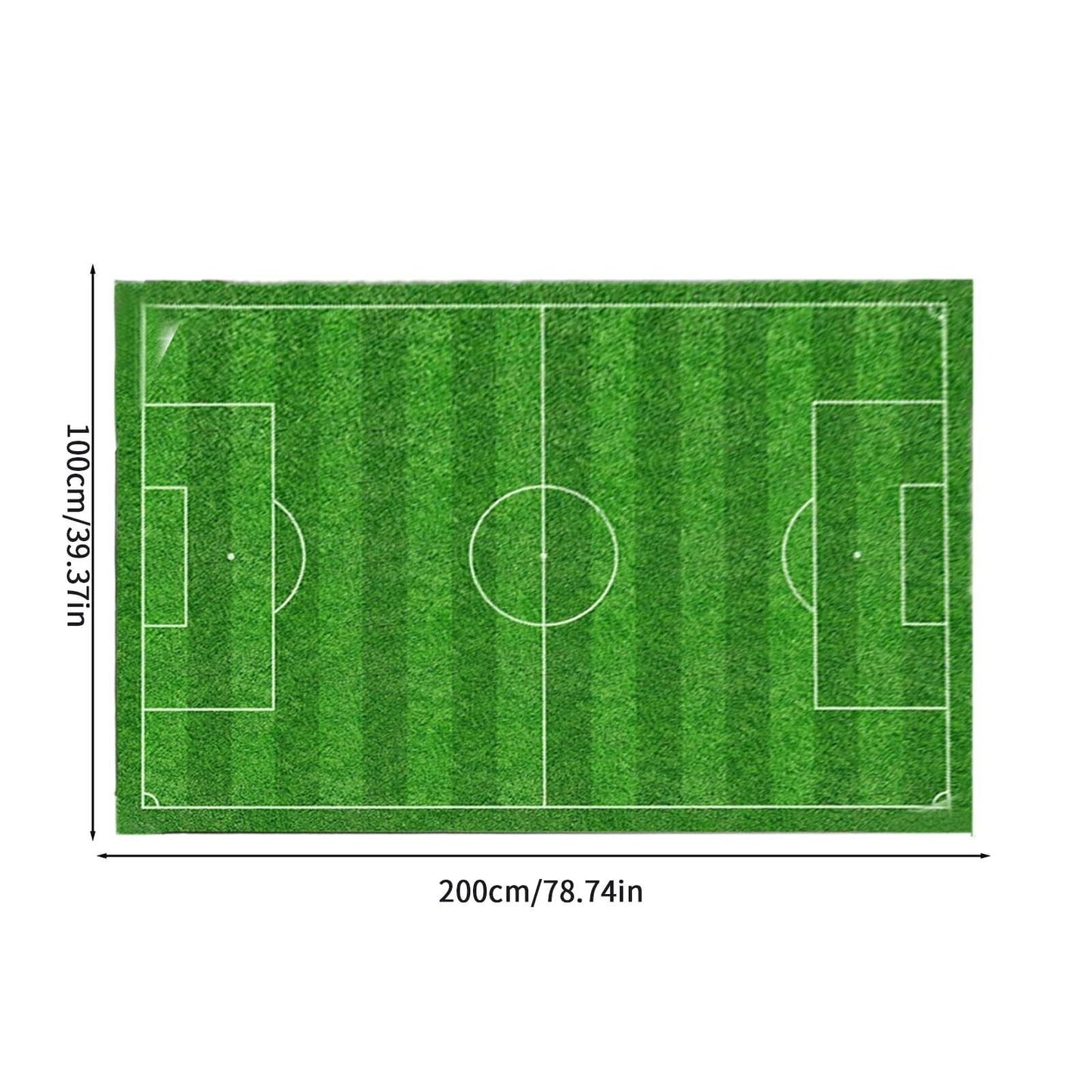 LuxeLiving Indoor/Outdoor Area Soft Rug, Football Field Grass Floor Rug, 100% Polyester Non-Slip, for Living Room Coffee Table Home Decoration Gifts, 39.37x78.74in