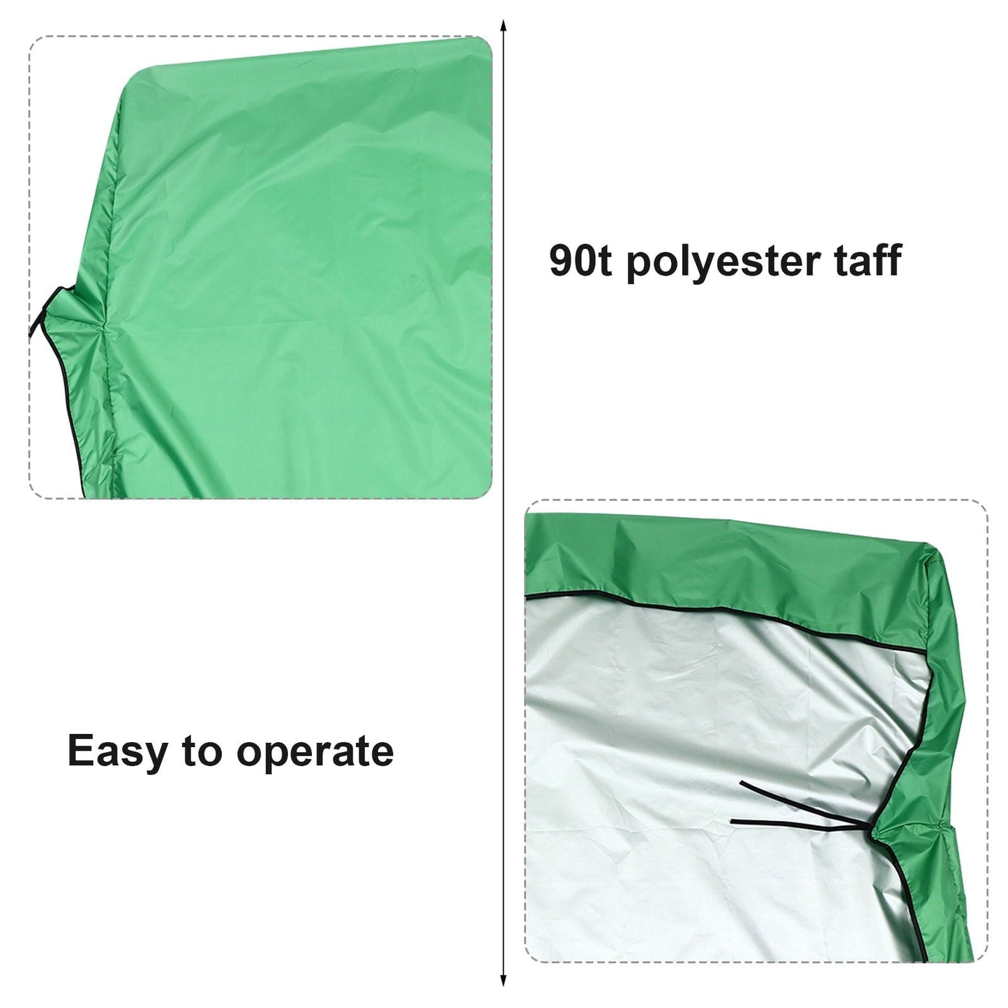 WEAVILUX 1 Pc Silver-Coating Polyester Swing Canopy Cover for Home Use